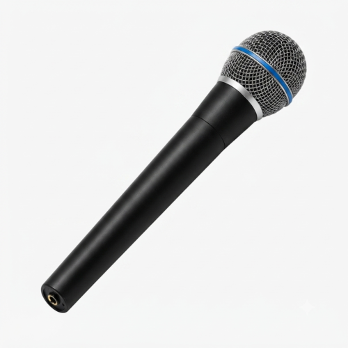 Gemini_Generated_Image_fl36whfl36whfl36 UniVox Pro TRS Dynamic Interview Microphone for Journalists & Reporters 3.5mm TRS DSLR, Camcorder & Smartphone Compatible